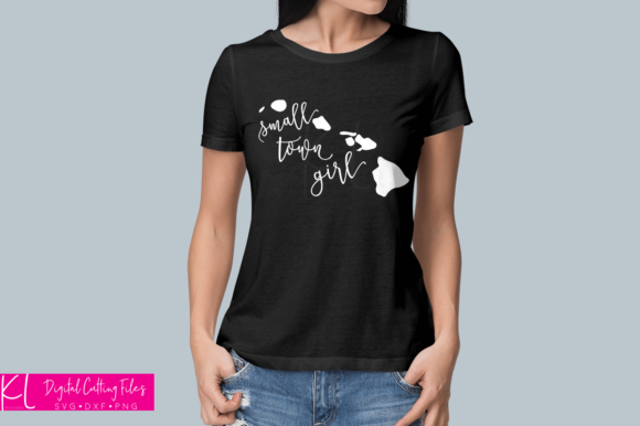 Hawaii Small Town Girl Graphics for Crafts