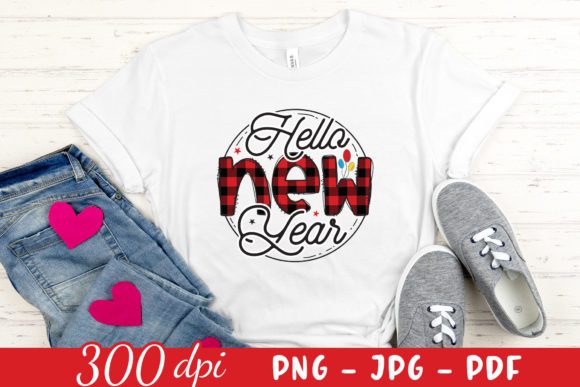 Hello New Year, New Year Sublimation PNG