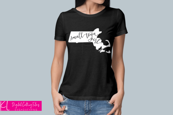 Massachusetts Small Town Girl Graphics & Crafts