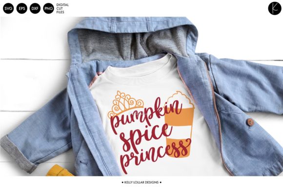 Pumpkin Spice Princess Graphics for Crafts