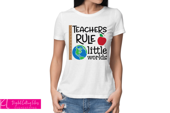 Teachers Rule Little Worlds Graphics for Crafts