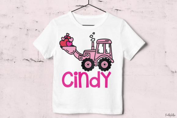 Valentine Backhoe Graphics for Crafts