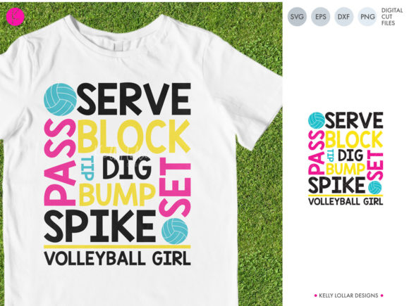 Volleyball Girl Graphics for Crafts